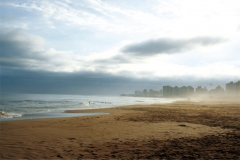 against the backdrop of Punta del Este